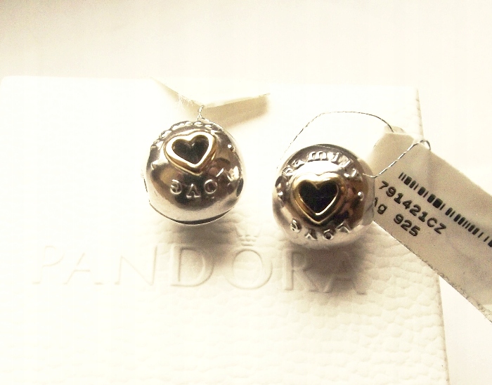 Originálna PANDORA! Spona strieborná a 14k zlato - 2 ks.