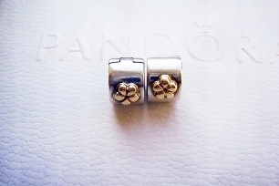 Originálna PANDORA! Spona strieborná 925 / 14k zlato