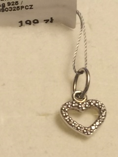 Pandora Pendant Pink Heart, zirkónia