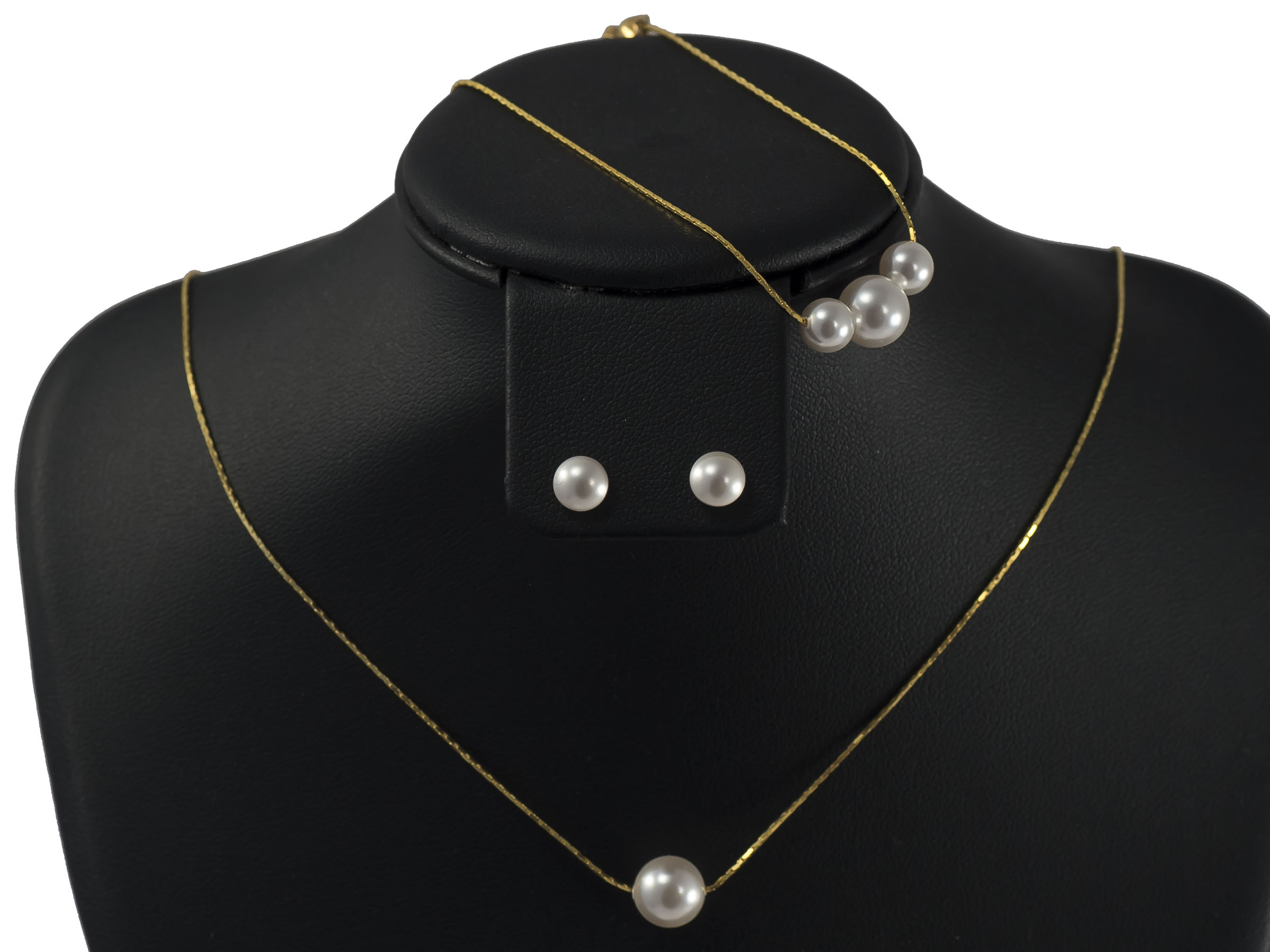 SADA SWAROVSKI ZLATÝCH A STRIEBORNÝCH PERLÍK