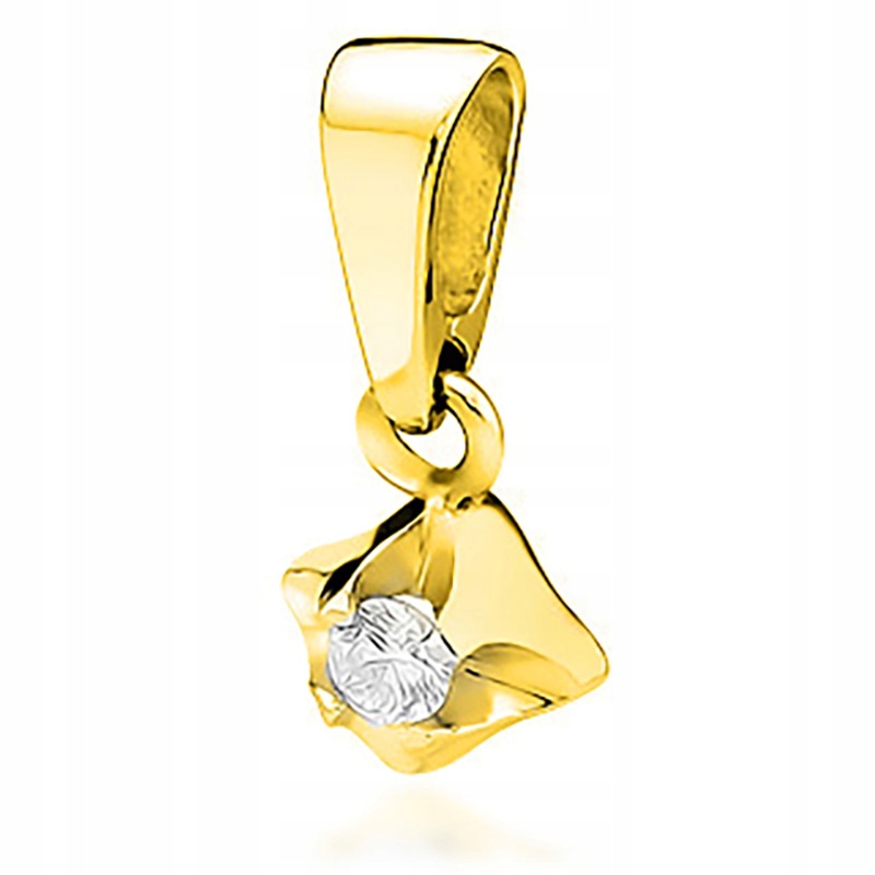 Krásny zlatý prívesok pr. 585 s diamantom 0,09ct