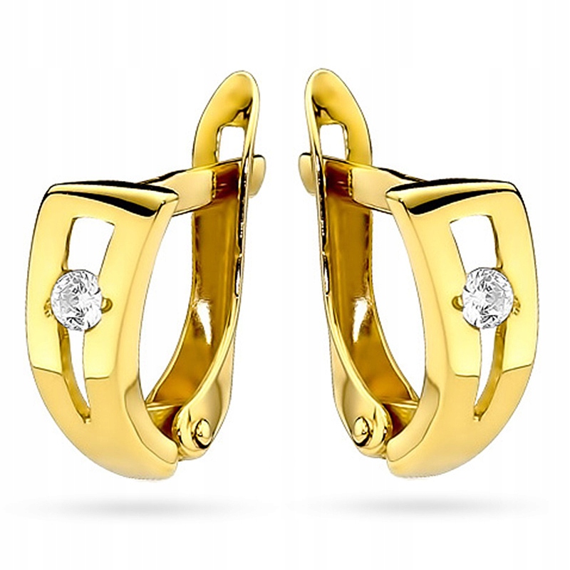 KRÁSNE ZLATÉ NÁUŠNICE 585 s BRILLANTS 0,08ct