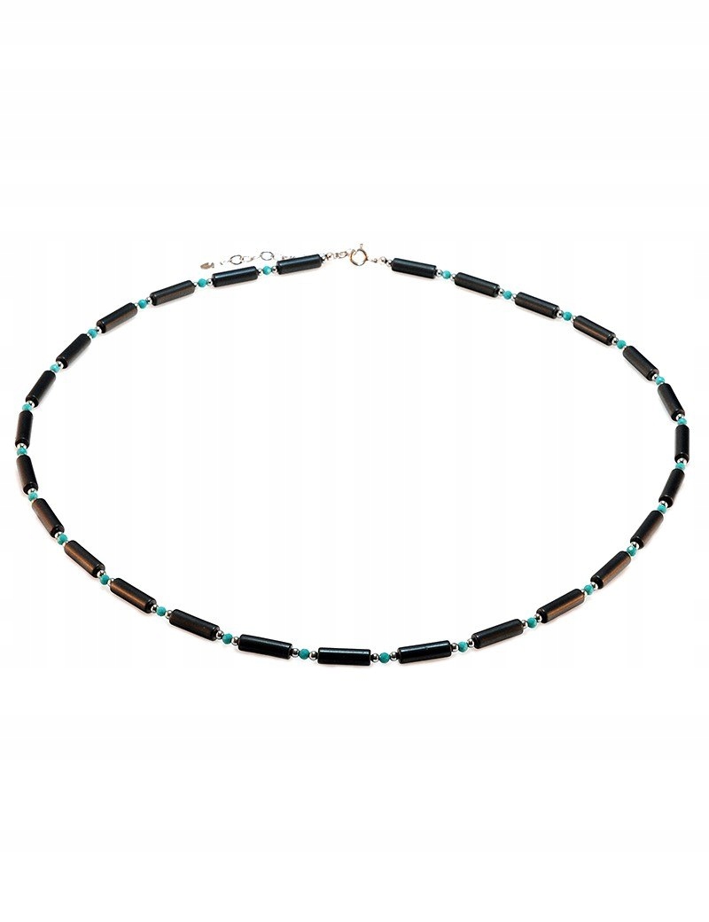 Krásny strieborný náhrdelník 925 unisex hematit