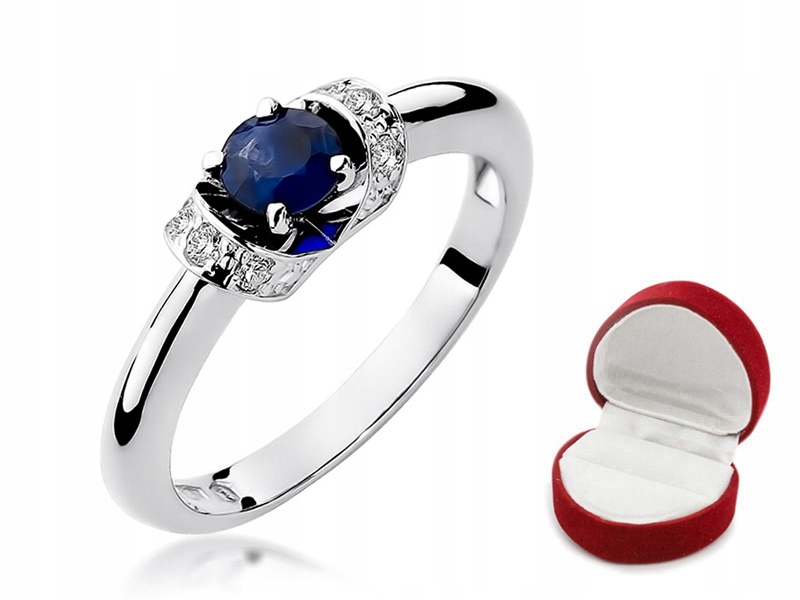 KRÁSNY KRÚŽOK s 0,50 ct SAPPHIRE a BRILLIANTS