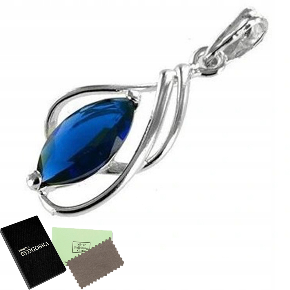 Krásny strieborný prívesok PR.925 Sapphire