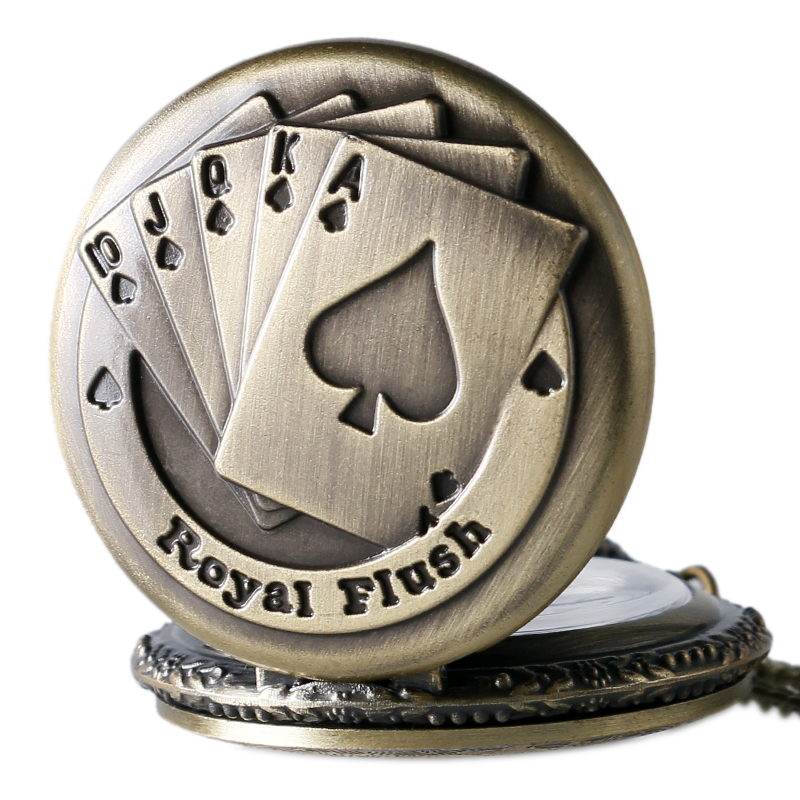 Pánské hodinky - Krásne hodinky Royal Flush Poker Pocket Watch