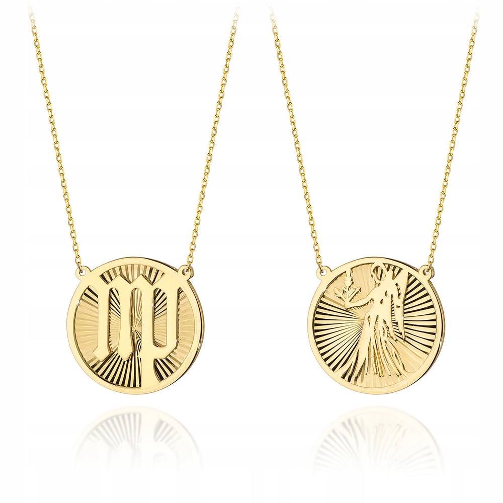 Krásny zlatý náhrdelník 585 Znak Zodiac Miss