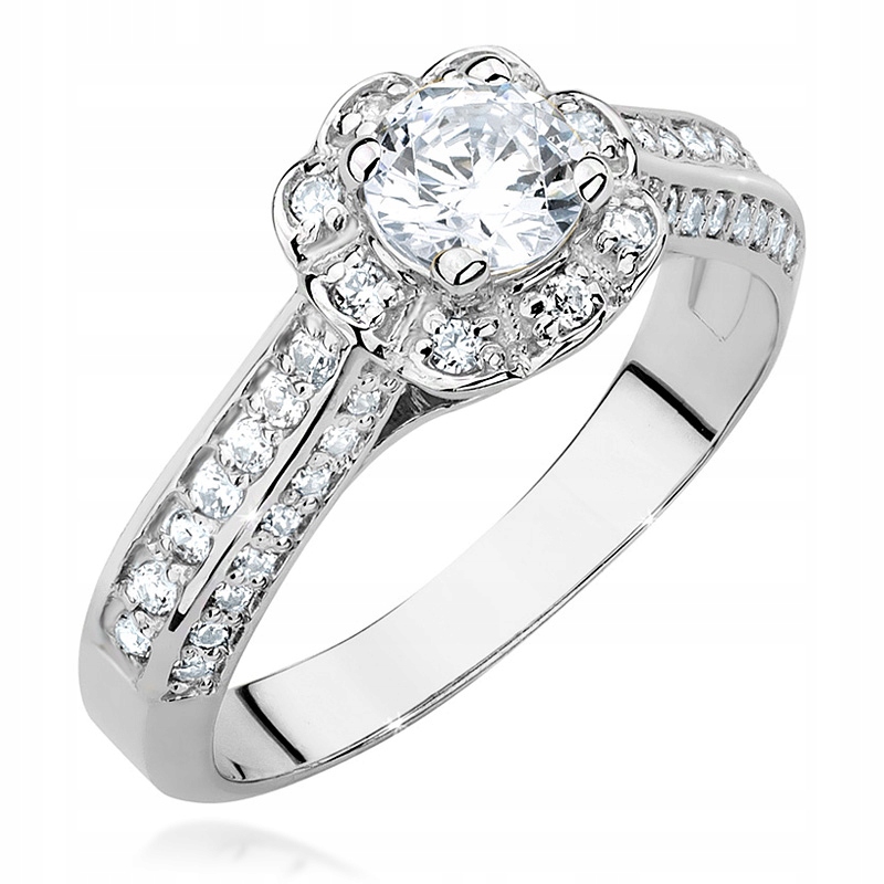 KRÁSNY ZLATÝ PRSTEŇ 585 S BRILIANTMI 0,85ct