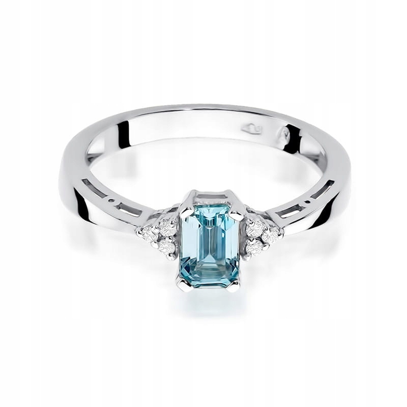 KRÁSNY ZLATÝ PRSTEN TOPAZ A BRILLIANTS PR. 585