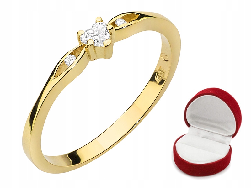KRÁSNY ZLATÝ PRSTEŇ str. 585 s briliantmi 0,12 ct