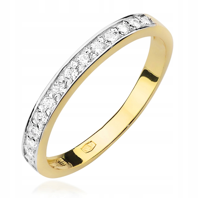 Krásny zlatý prsteň str. 585 s diamantmi 0,20ct