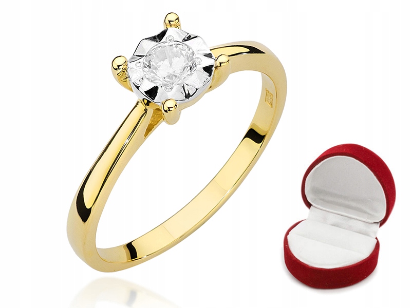 KRÁSNY ZLATÝ PRSTEŇ str. 585 s 0,20ct BRILLIANT