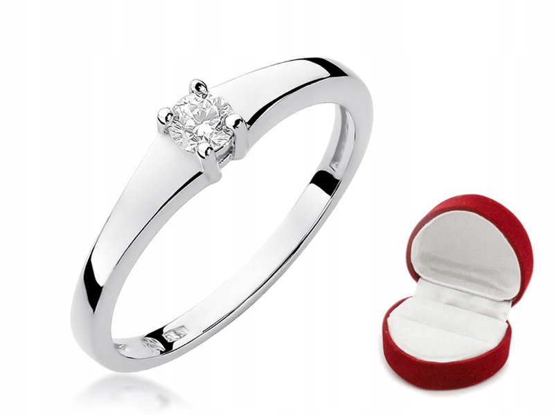 KRÁSNY ZLATÝ PRSTEN S BRILIANTOM 0,15 ct pr. 585