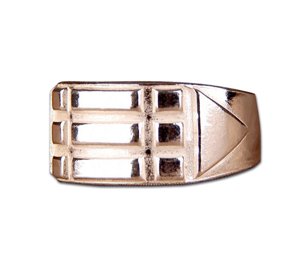 # Strieborný Atlante Ring - W -Wa Store Veľkosť 8