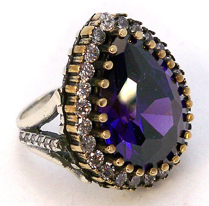 HURREM AMETHYST RING STRIEBORNÝ