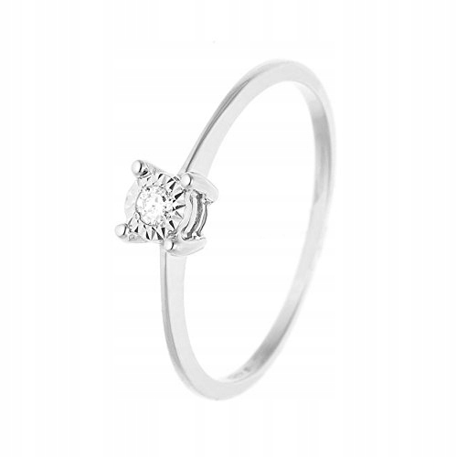 KRÚŽOK 15,2 mm DIAMANT 0,035 ct ZLATO 9 ct 375