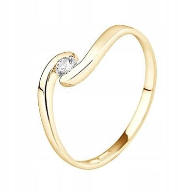 Kruh 18 mm diamanty 0,08 ct zlato 18 ct 750