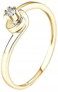 19 mm RING DIAMONDS 0,04 ct ZLATO 9 ct 375