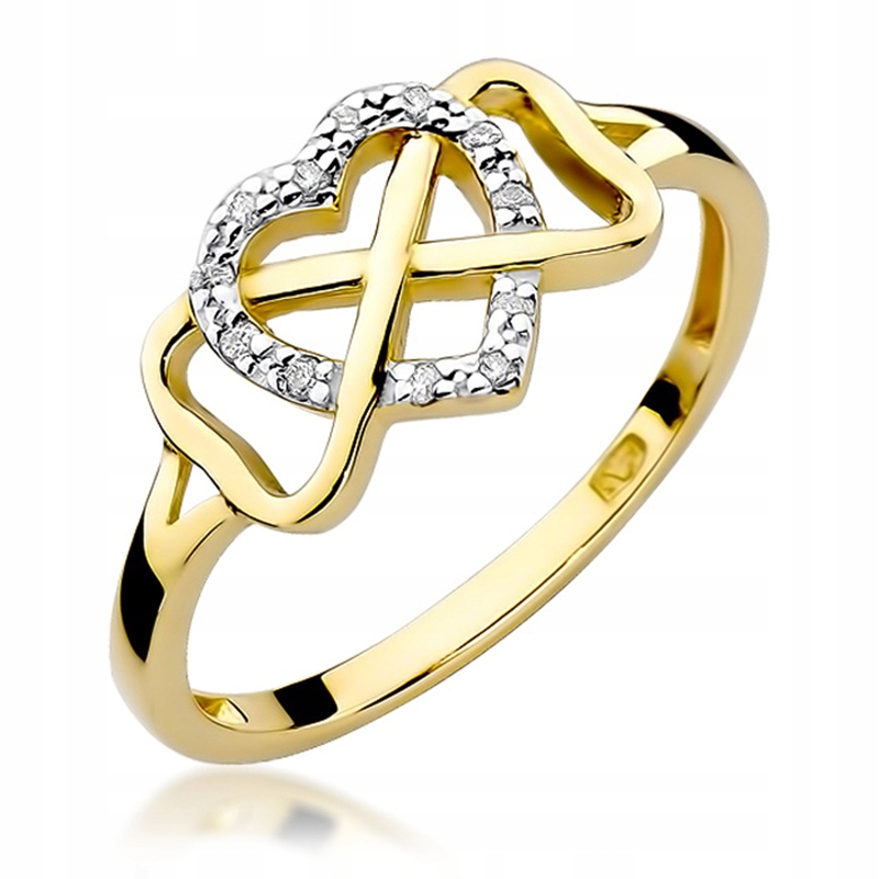 Prsteň 585 INFINITY S BRILANTMI 0,06ct