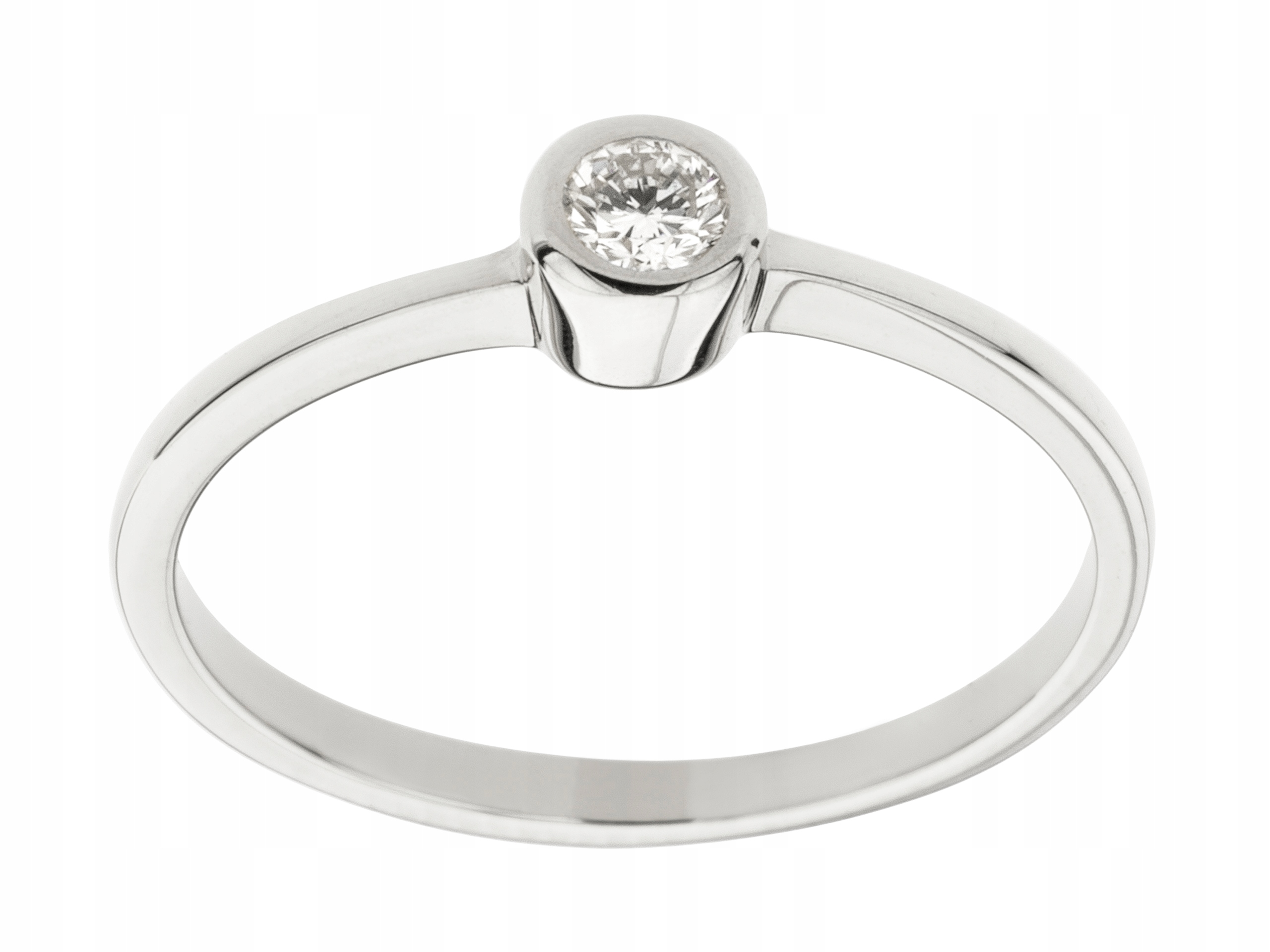 Biele zlato prsteň 585 s diamantom 0,09ct