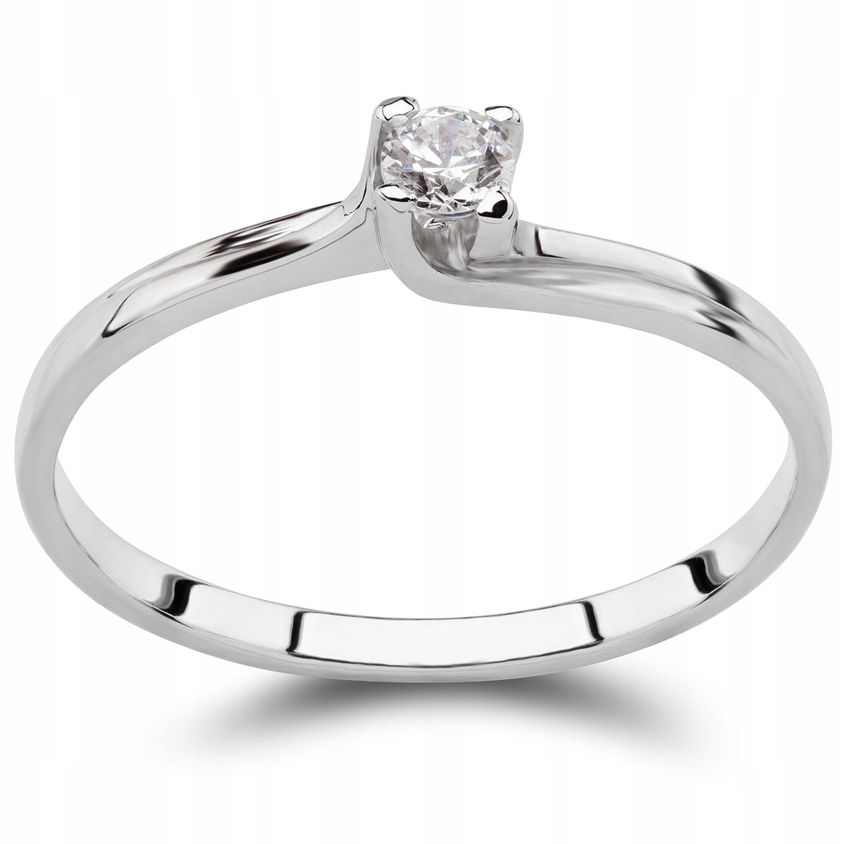 BIELY ZLATÝ KRÚŽOK BRILLIANT 0,13CT H / SI 585