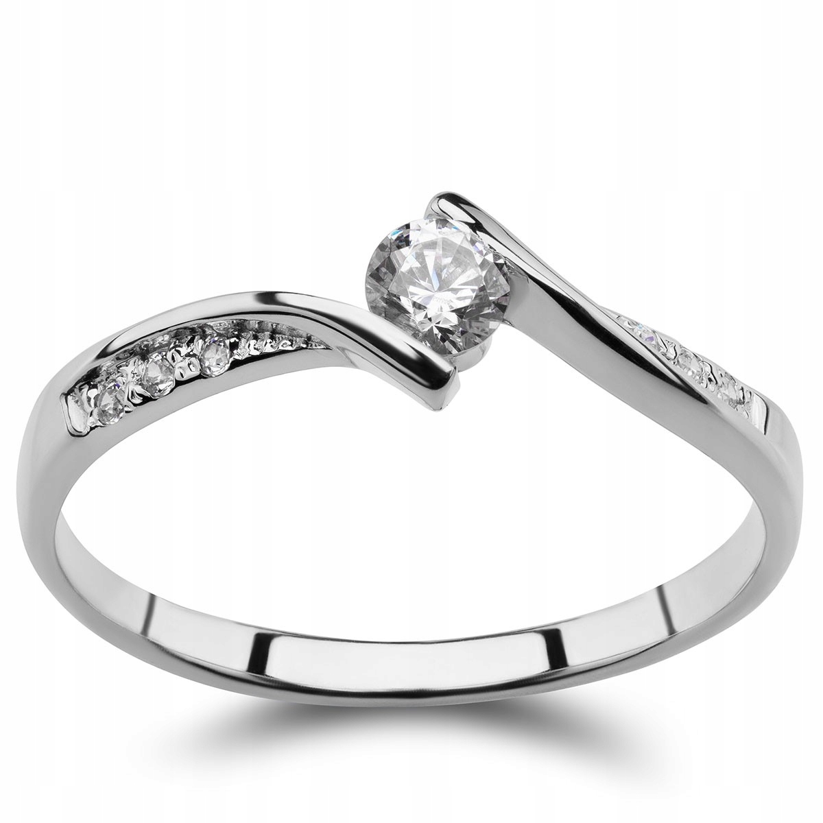 PRSTENEC BIELY ZLATÝ BRILLIANTY 0,18CT H / SI 585