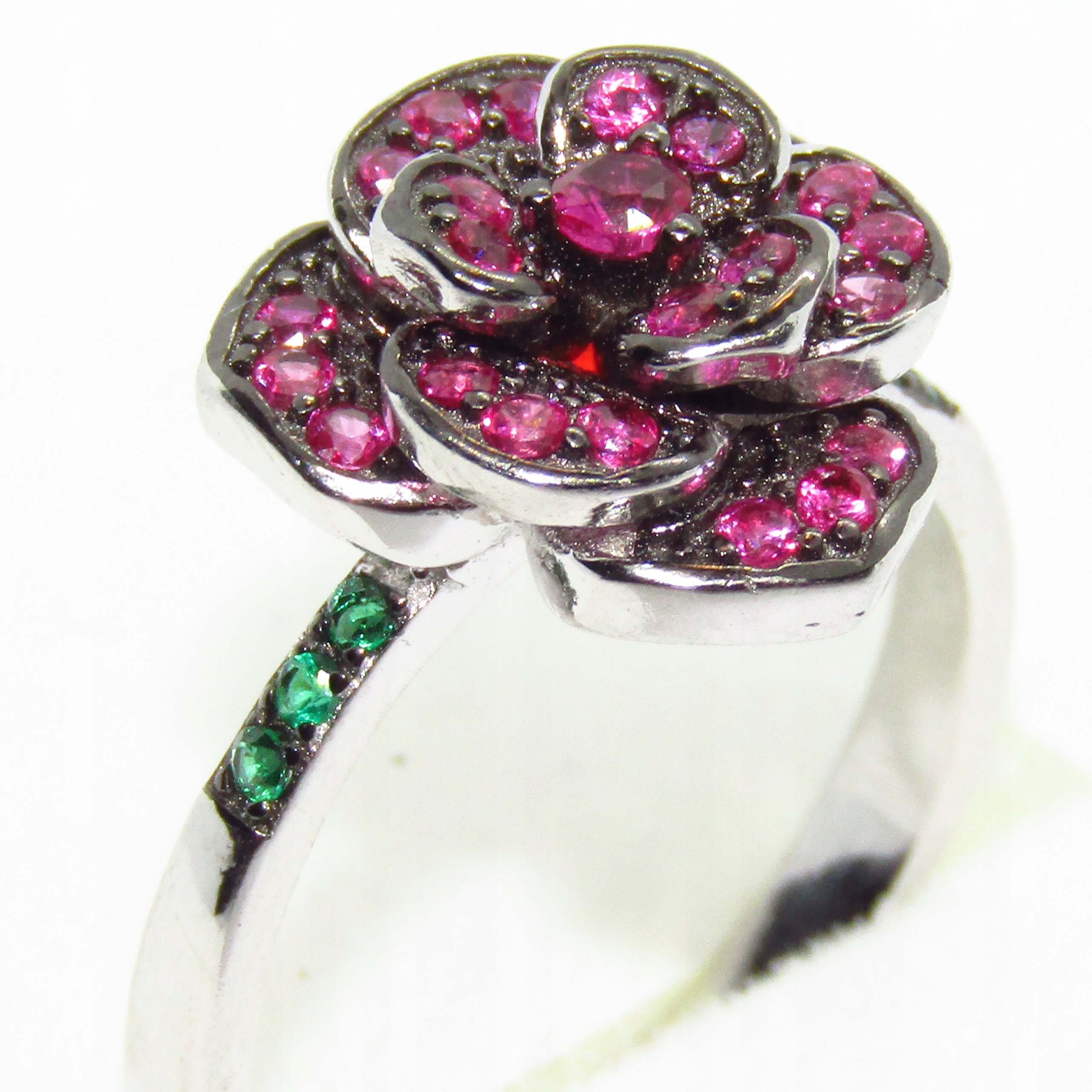 ZIRCONIA RING SILVER PR. 925 RHODIUM 17 mm