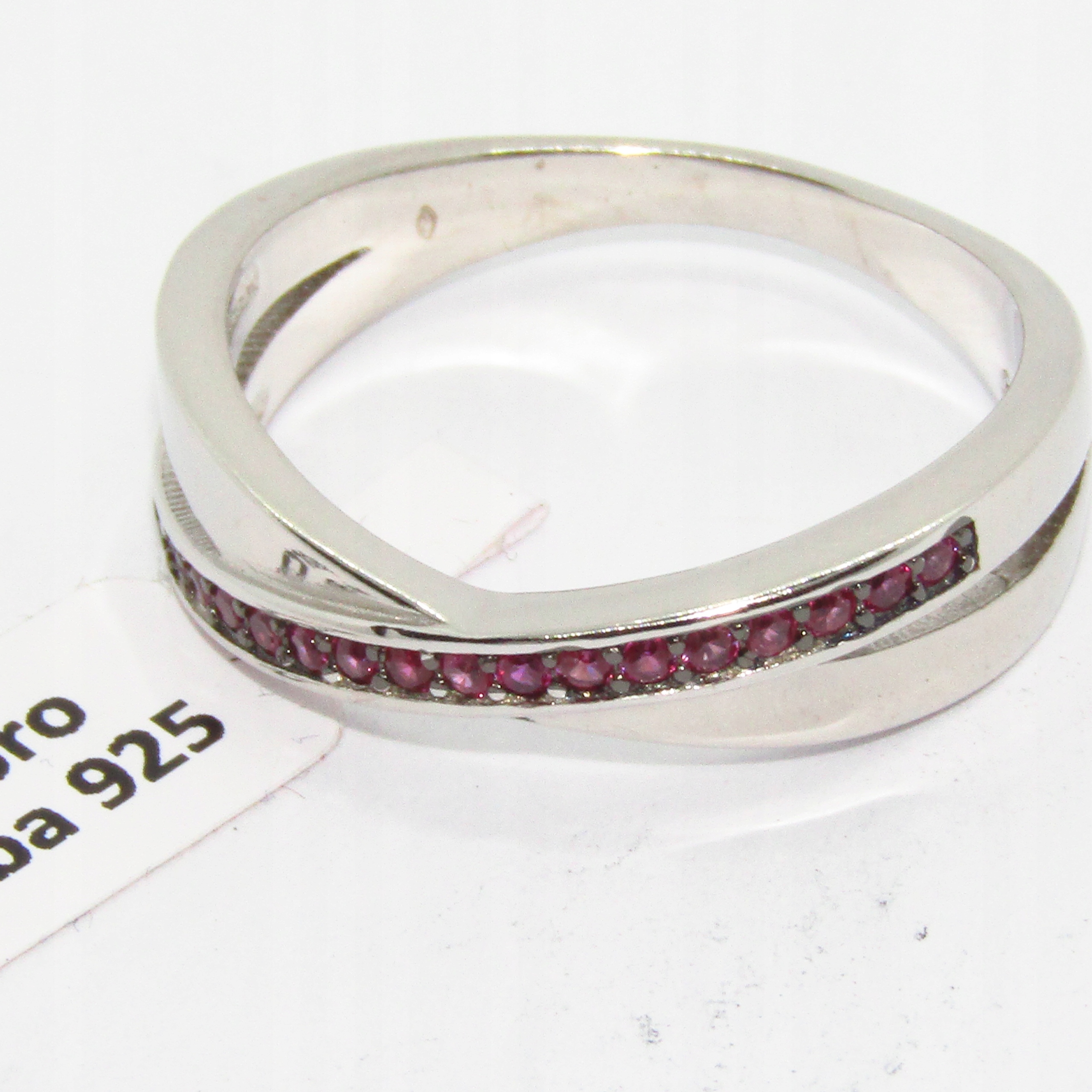 ZIRCONIA RING SILVER PR. 925 RHODIUM 22 mm