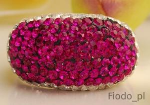 PRSTENEC SWAROVSKI ZIRCONIA 16 fuchsie