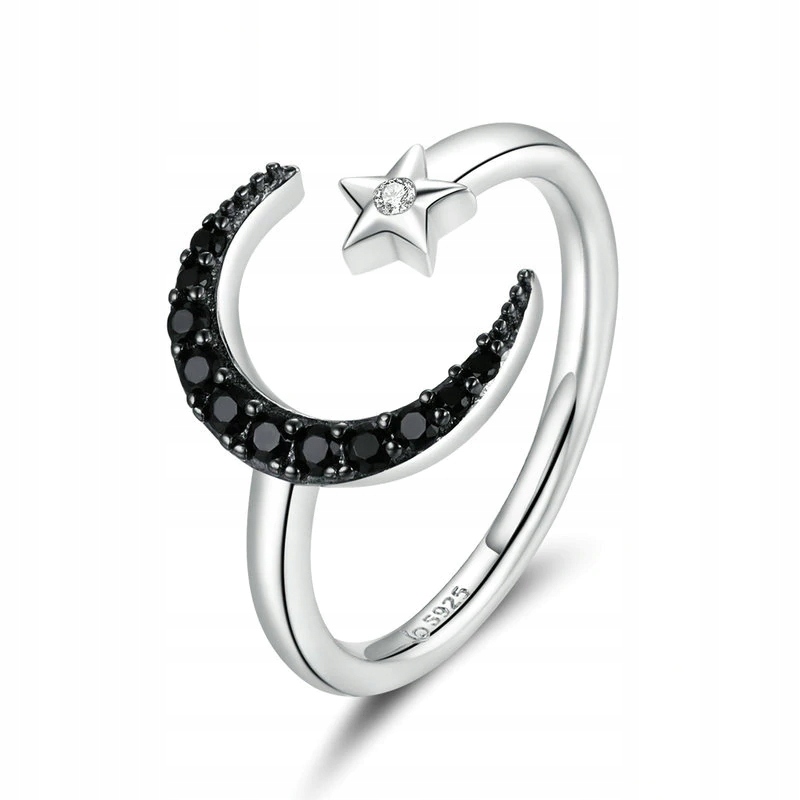 BLACK MOON RING S925 - nastaviteľný
