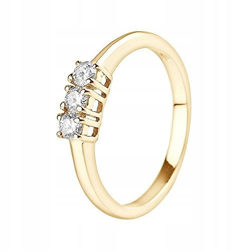 Diamantový krúžok 0,24 CT zlato 9 CT 375 16