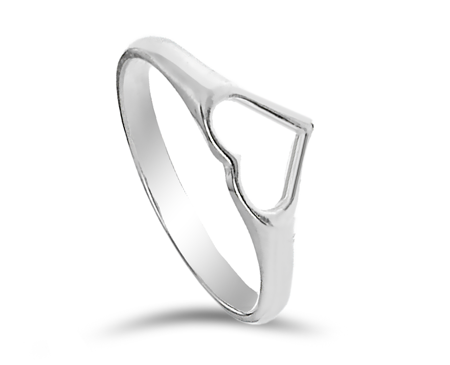 Klasický prsteň Ring Heart Heart 925 R16