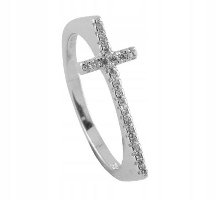 PIERŚCIONEK Cross ZIRCONIES SILVER ros. 14