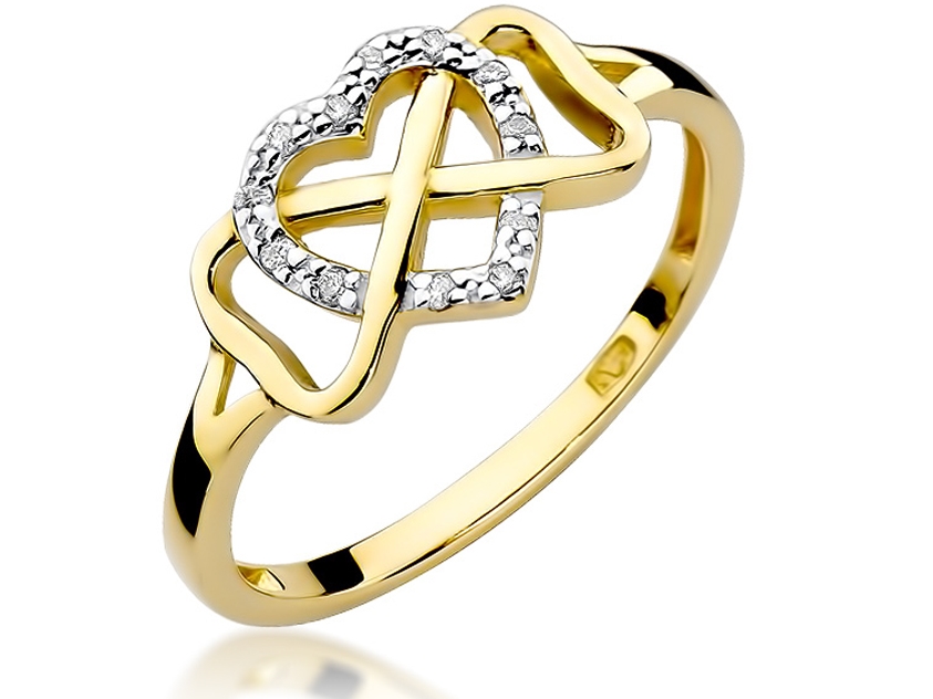 KRUHOVÁ INFINITY SRDCA BRYLANT 585 Š 72H