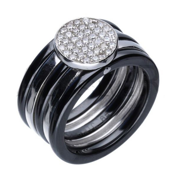 ČERNÝ KERAMICKÝ KRUHOVÝ KRÚŽOK 10mm 16