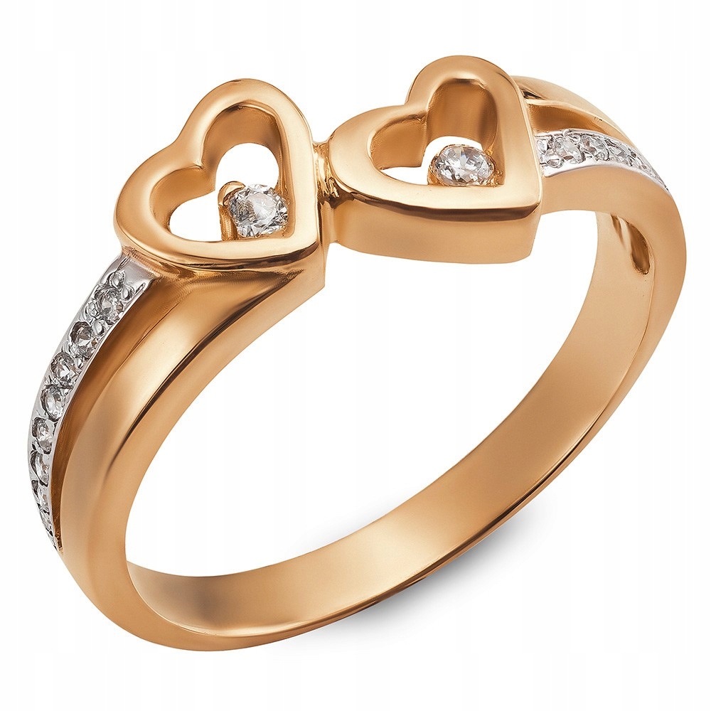 Ring Pink Gold Hearts 585 ME & TY