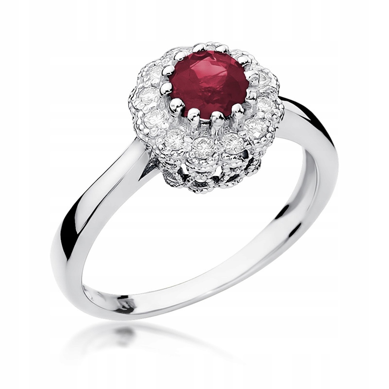 RUBIN BRILLIANT RING 0,17 CT gravírovanie ZDARMA!