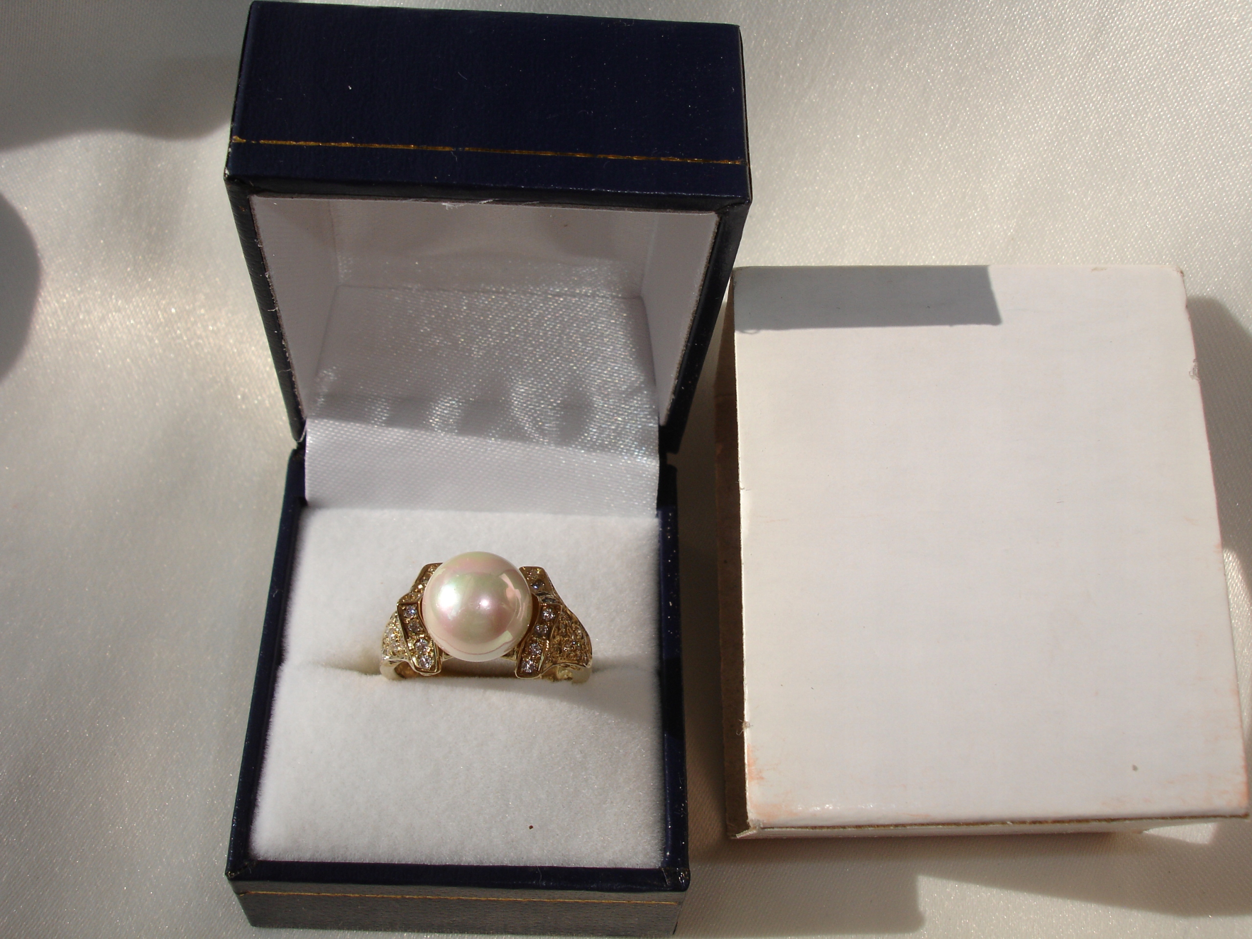 SOGNI D'ORO RING PEARL ZIRCONIA ZŁ 8K pr333