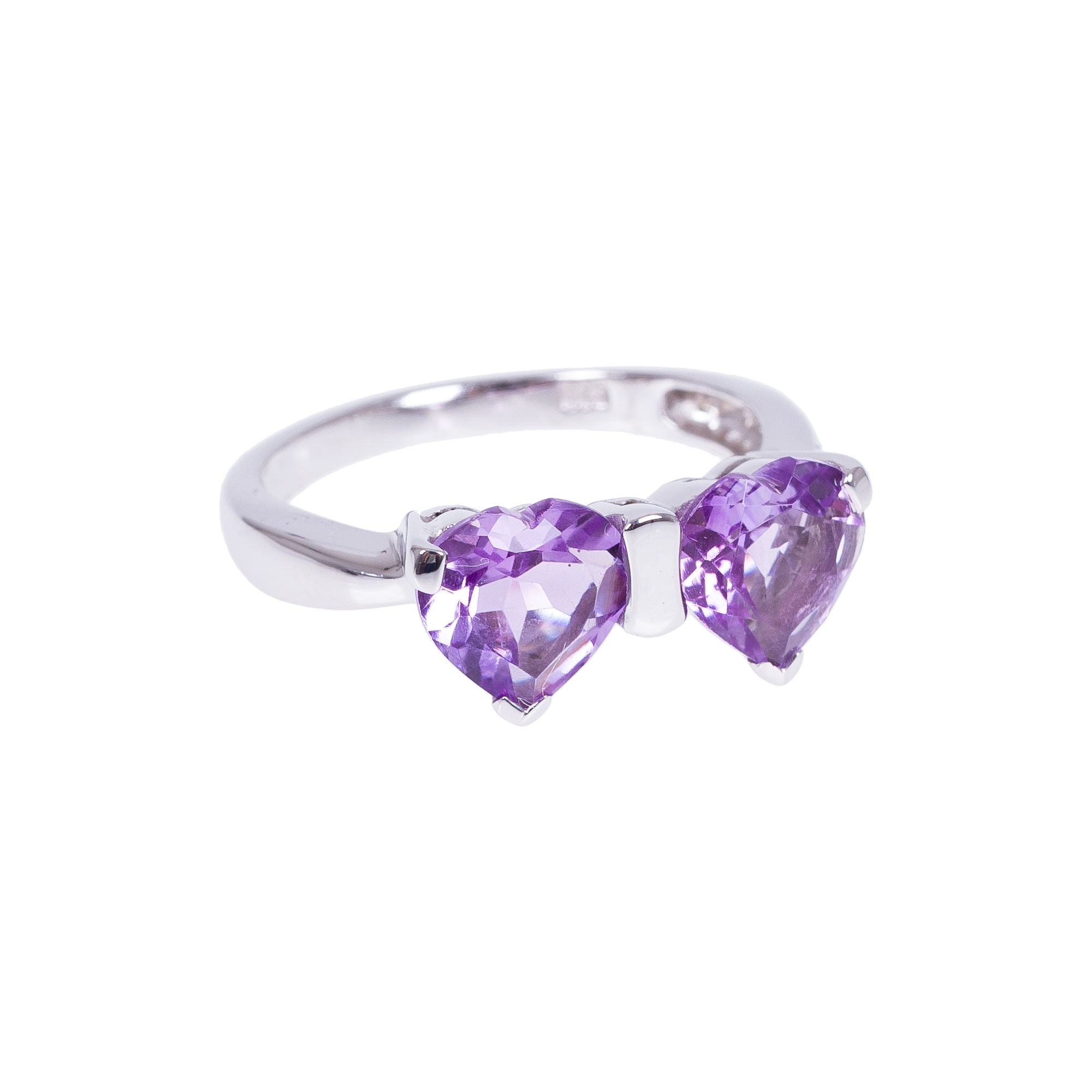 STRIEBORNÝ PRSTEŇ, 925 AMETHYST SILVER HIT R 17