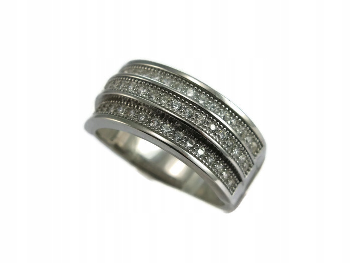 STRIEBORNÝ PRSTEŇ PR.925 RHODIUM SO ZIRKÓNIOU (