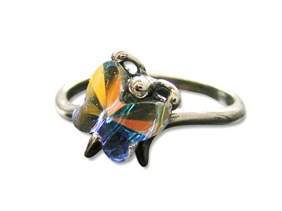 STRIEBROVÝ KRÚŽOK Osvetlenie motýľa Swarovski 18