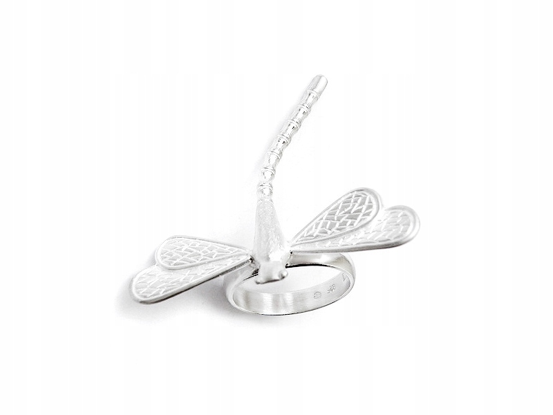 SILVER RING SENSUAL SATINATED DRAGONLINE 925