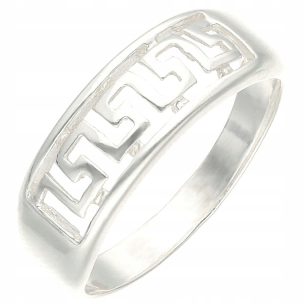 SILVER RING jasný grécky snubný prsteň 15