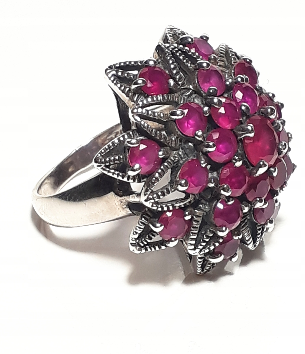 RING SILVER RUBY CASCADE CH. 19