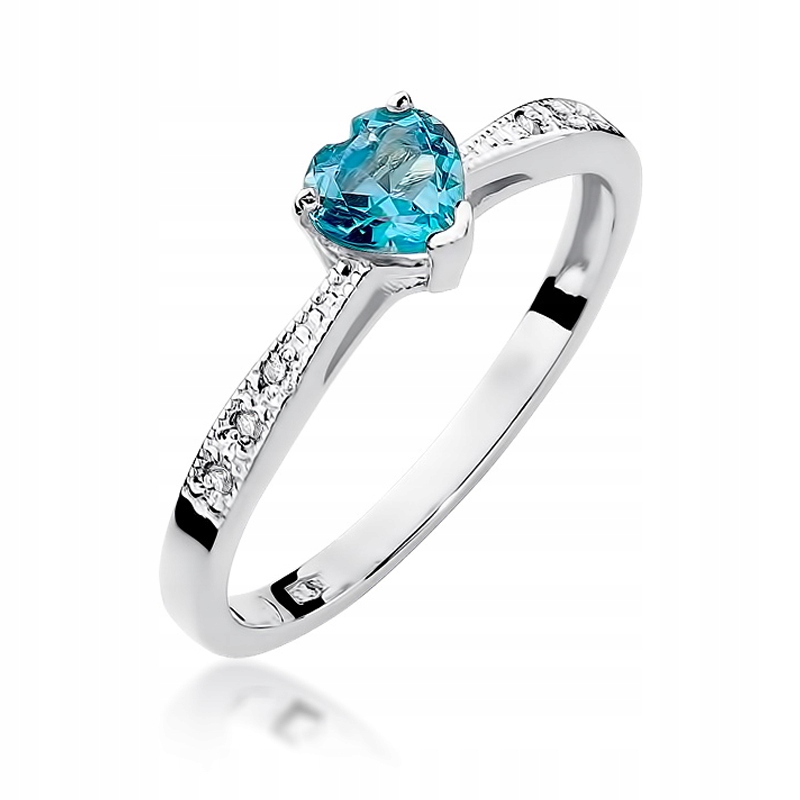 Ring Topaz White Gold Gravírovanie zadarmo 585