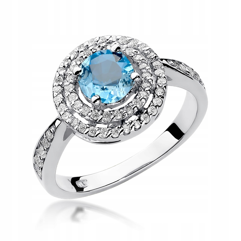 BRILIANTY TOPAZ PRSTEN 0,38 CT BIELE ZLATO 585