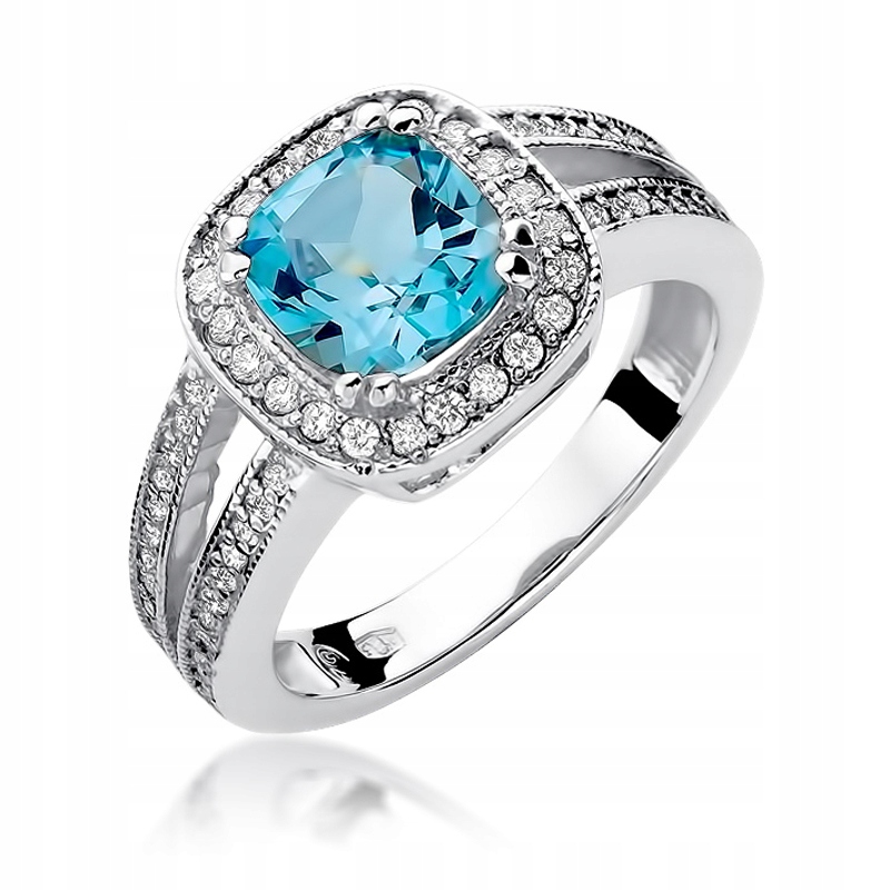 BRILIANTY TOPAZ PRSTEN 0,41 CT BIELE ZLATO 585