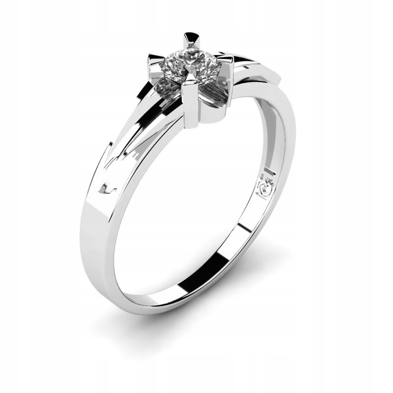 0,25CT BIELY ZLATÝ PRSTEN