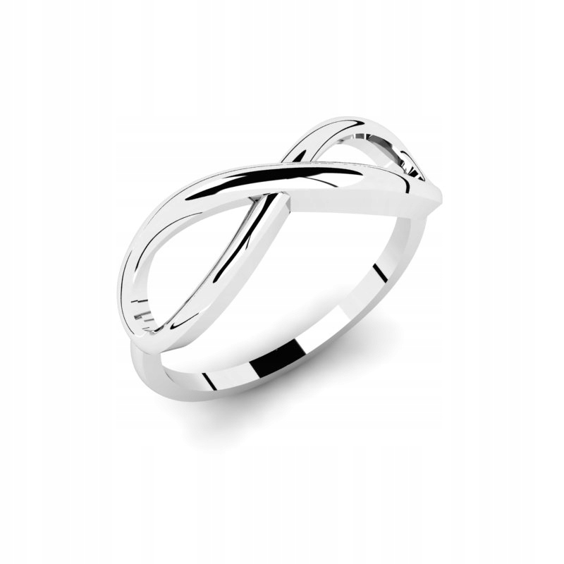 BIELY ZLATÝ PRSTEN 14KR INFINITY