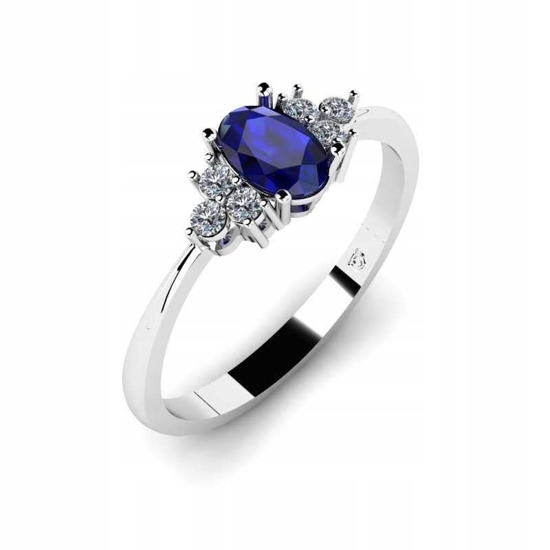 BIELY ZLATÝ PRSTEN 24H SAPPHIRE BRILLIANT